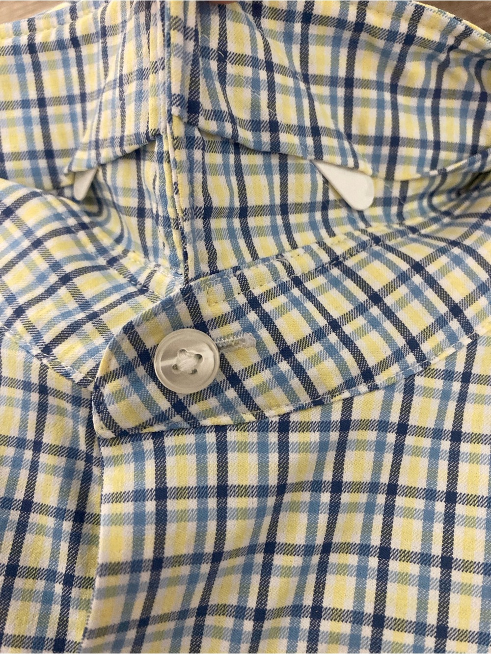 Bonobos Shirt Mens M Blue Yellow Check Button Up Performance Preppy Slim Fit - Picture 6 of 16